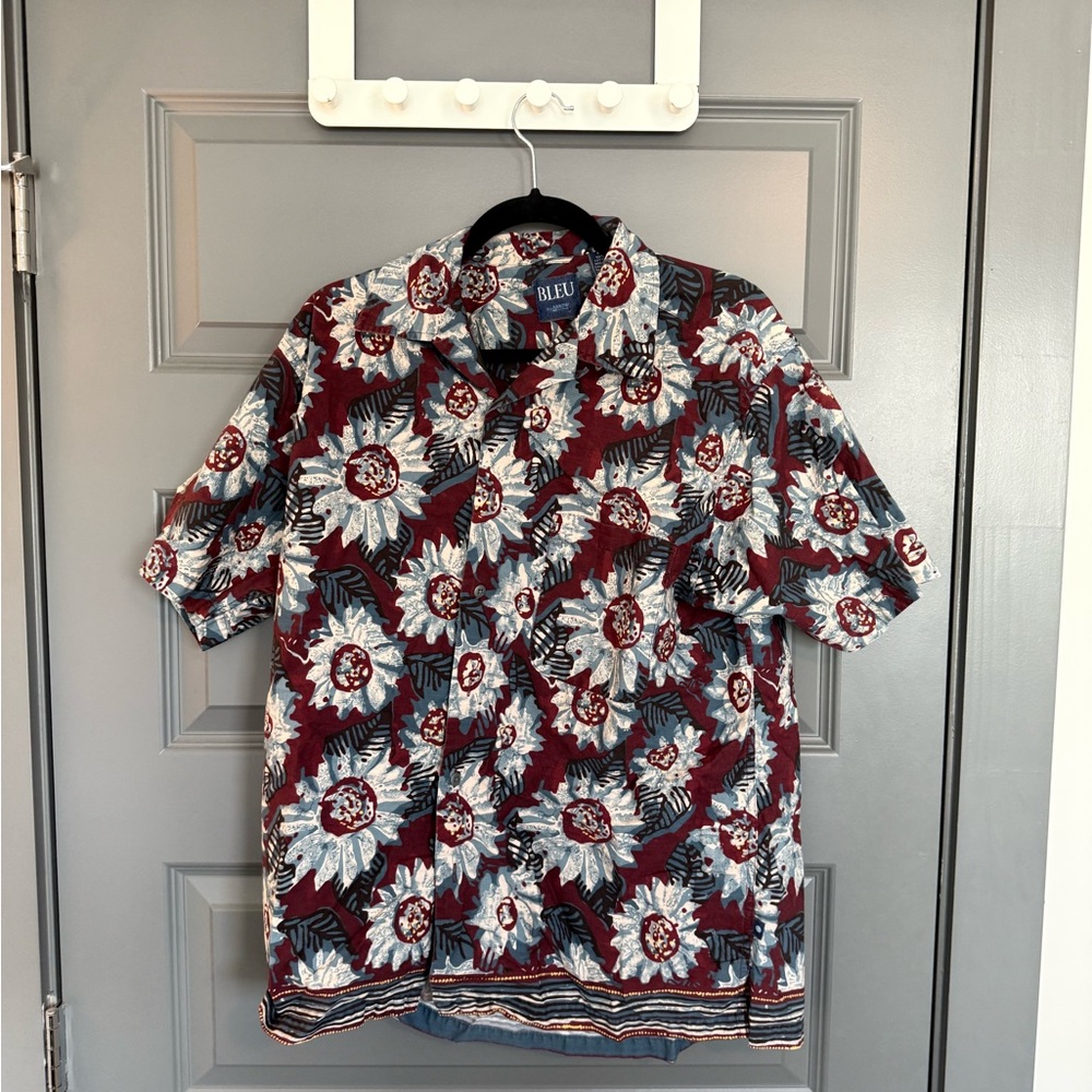 Arrow Men's Floral Button Down Shirt - Red and White